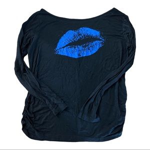 70s/80s vibe off the shoulder shirt